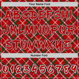 Custom Red Green White-Black Christmas Plaid Checkered Pattern Pullover Sweatshirt Hoodie