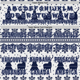 Custom White-Navy Ugly Christmas Sweater Pullover Sweatshirt Hoodie