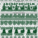 Custom White-Green Ugly Christmas Sweater Pullover Sweatshirt Hoodie
