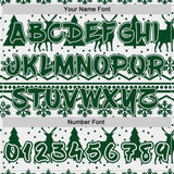 Custom White-Green Ugly Christmas Sweater Pullover Sweatshirt Hoodie