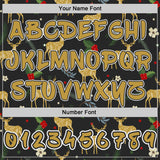 Custom Black Old Gold-White Ugly Christmas Sweater Reindeer Pullover Sweatshirt Hoodie