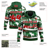 Custom Green Red White-Black Ugly Christmas Sweater Reindeer Pullover Sweatshirt Hoodie