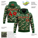 Custom Green Red-Cream Ugly Christmas Sweater Reindeer Pullover Sweatshirt Hoodie