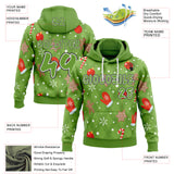 Custom Aurora Green Red Black-White Ugly Christmas Sweater Gingerbread Pullover Sweatshirt Hoodie