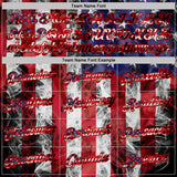 Custom Stitched White Red Black USA Flag-Royal Patriotic Pullover Sweatshirt Hoodie