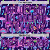 Custom Stitched Purple-Pink Magic Mushrooms Psychedelic Hallucination 3D Pattern Pullover Sweatshirt Hoodie