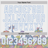 Custom Stitched White-Light Blue Magic Mushrooms Psychedelic Hallucination 3D Pattern Pullover Sweatshirt Hoodie