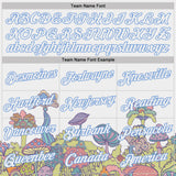 Custom Stitched White-Light Blue Magic Mushrooms Psychedelic Hallucination 3D Pattern Pullover Sweatshirt Hoodie