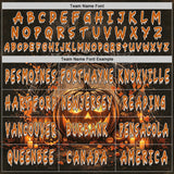 Custom Black Texas Orange-White Spooky Halloween Pumpkin Patch Pullover Sweatshirt Hoodie
