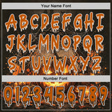 Custom Black Texas Orange-White Spooky Halloween Pumpkin Patch Pullover Sweatshirt Hoodie