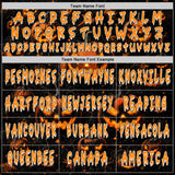 Custom Black Bay Orange-White Spooky Halloween Pumpkins Pullover Sweatshirt Hoodie
