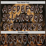 Custom Black Brown-White Spooky Halloween Haunted House Bats Pullover Sweatshirt Hoodie