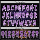 Custom Black Medium Purple-White Halloween Gothic Raven And Evil Pumpkin Pullover Sweatshirt Hoodie