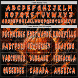Custom Black Orange-White Halloween Flaming Pumpkin Splatter Pullover Sweatshirt Hoodie