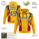 Custom Stitched Yellow Steel Gray Navy Red-White Sportswear Abstract Pullover Sweatshirt Hoodie