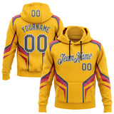 Custom Stitched Yellow Steel Gray Red Blue-White Sportswear Abstract Pullover Sweatshirt Hoodie