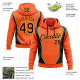 Custom Stitched Orange Brown Black Green-Yellow Sportswear Abstract Pullover Sweatshirt Hoodie