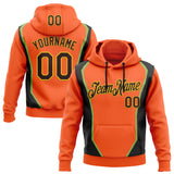 Custom Stitched Orange Brown Black Green-Yellow Sportswear Abstract Pullover Sweatshirt Hoodie