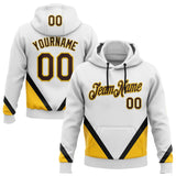Custom Stitched White Brown Black-Yellow Sportswear Abstract Pullover Sweatshirt Hoodie
