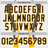 Custom Stitched White Brown Gray-Yellow Sportswear Abstract Pullover Sweatshirt Hoodie
