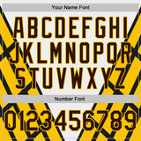 Custom Stitched White Brown Black-Yellow Sportswear Abstract Pullover Sweatshirt Hoodie