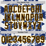 Custom Stitched White Brown Blue-Yellow Sportswear Abstract Triangle Pullover Sweatshirt Hoodie