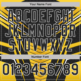 Custom Stitched Black Yellow-White Sportswear Abstract Pullover Sweatshirt Hoodie