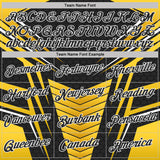 Custom Stitched Black Yellow-White Sportswear Abstract Pullover Sweatshirt Hoodie