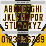 Custom Stitched White Brown Black Green-Yellow Sportswear Abstract Pullover Sweatshirt Hoodie