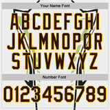 Custom Stitched White Brown Navy Green-Yellow Sportswear Abstract Pullover Sweatshirt Hoodie