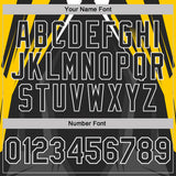 Custom Stitched Black Gray Yellow-White Sportswear Abstract Pullover Sweatshirt Hoodie