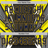 Custom Stitched Black Navy Gray-Gold Sportswear Abstract Pullover Sweatshirt Hoodie