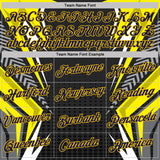Custom Stitched Black Navy Gray-Gold Sportswear Abstract Pullover Sweatshirt Hoodie