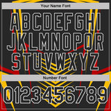 Custom Stitched Black Yellow Red-White Sportswear Abstract Pullover Sweatshirt Hoodie