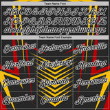 Custom Stitched Black Yellow Red-White Sportswear Abstract Pullover Sweatshirt Hoodie
