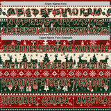Custom  Green Cream-Red Ugly Christmas Sweater Fair Isle Reindeer Snowflake Pullover Sweatshirt Hoodie