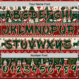 Custom  Green Cream-Red Ugly Christmas Sweater Fair Isle Reindeer Snowflake Pullover Sweatshirt Hoodie