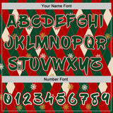 Custom  Green Red Old Gold Cream-White Ugly Christmas Sweater Argyle Snowflakes Pullover Sweatshirt Hoodie