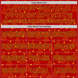 Custom  Red Gold-Black Christmas Tree Stars Pullover Sweatshirt Hoodie