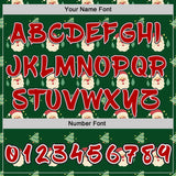 Custom  Green Red White-Black Christmas Santa Claus & Tree Pullover Sweatshirt Hoodie