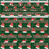 Custom  Green White-Red Christmas Santa Claus Hats Pullover Sweatshirt Hoodie