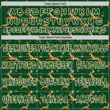 Custom  Green White-Old Gold Christmas Golden Reindeer & Snowflakes Pullover Sweatshirt Hoodie