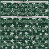 Custom  Green White-Black Christmas Snowflakes Pullover Sweatshirt Hoodie