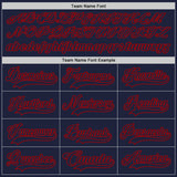 Custom Navy US Navy Blue-Red Diagonal Grunge Brush Stroke Halftone Lace Neck Hockey Jersey
