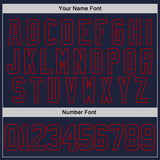 Custom Navy US Navy Blue-Red Diagonal Grunge Brush Stroke Halftone Lace Neck Hockey Jersey