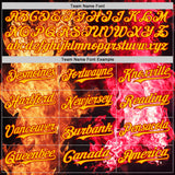 Custom Black Red-Yellow Flame Split Fire Authentic Baseball Jersey