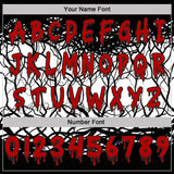 Custom  White Red-Black Halloween Horror Pullover Sweatshirt Hoodie