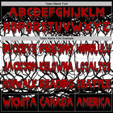 Custom  White Red-Black Halloween Horror Pullover Sweatshirt Hoodie