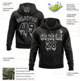 Custom  Black-White Halloween Spider Web Pullover Sweatshirt Hoodie