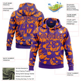Custom  Purple-Bay Orange Halloween Spooky Pullover Sweatshirt Hoodie